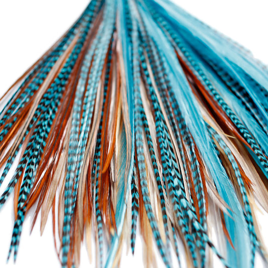 15x Discount  B-Grade Feathers - Turquoise Naturals