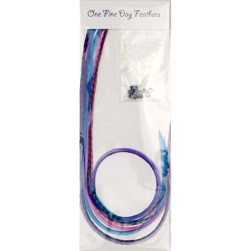 5 Long 11 -13 inch (28 - 33cm) Feather Hair Extensions - Berry