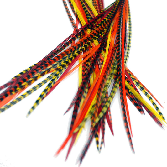 20x Short 7-9 inch Feathers - Sunburst