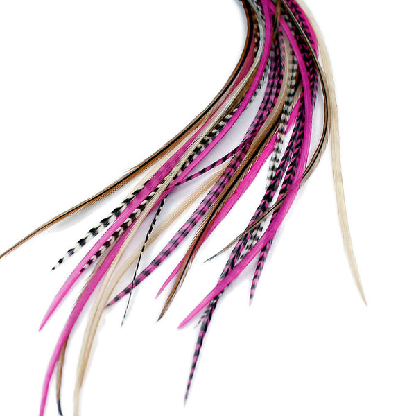 Pastel Baby Pink Hair Feather Extensions