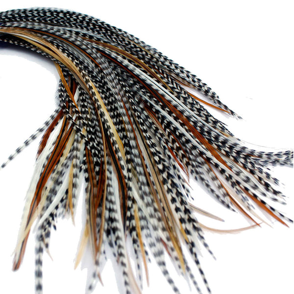 25x Short 7-9 inch Feathers - Mixed Naturals
