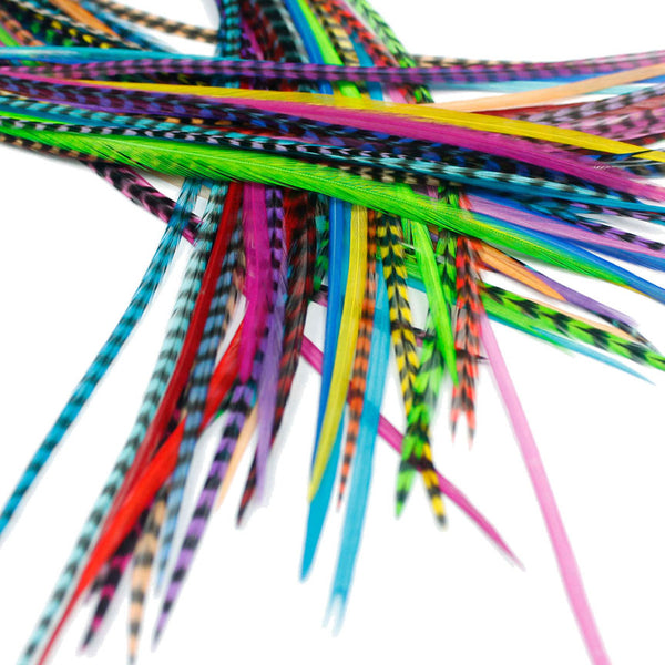 25x Short 7-9 inch Feathers - Mixed Brights