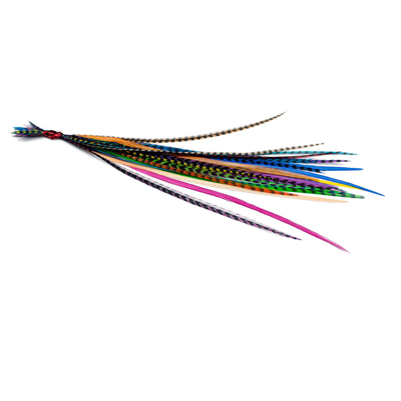 25x Short 7-9 inch Feathers - Mixed Brights